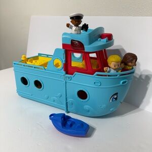 Fisher-Price Little People Travel Together Ship Playset Boat w/ 3 Figures